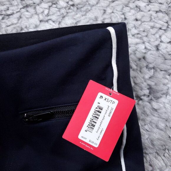 Spanx Ankle Piped Skinny Perfect Pants Navy Blue Size XS High Rise - Picture 8 of 12